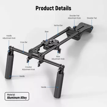 NEEWER SR004 Punho estabilizador de ombro para DSLR para câmaras e câmaras de vídeo DSLR