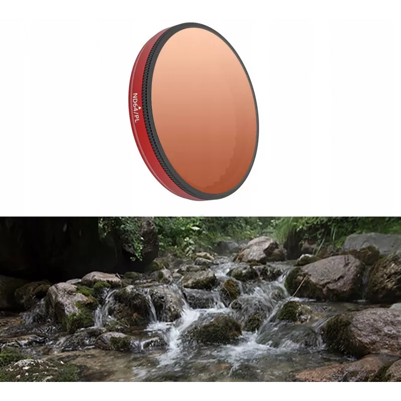 SUNNYLIFE Filtro híbrido 2em1 Polarizador PL ND64 para DJI Osmo Action 5 Pro / 5 Pro / 4 / 3 FI903-64P
