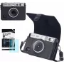 LOVEINSTANT Kit 2em1 de capa de proteção e protetor de ecrã em vidro temperado para Fujifilm Instax Mini Evo - Preto
