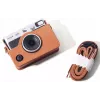 LOVEINSTANT Kit 5em1: Capa de proteção + vidro temperado + álbum de fotografias 64 bolsas + bolsa para fotografias + molduras para Fuji Instax Mini Evo / Castanho