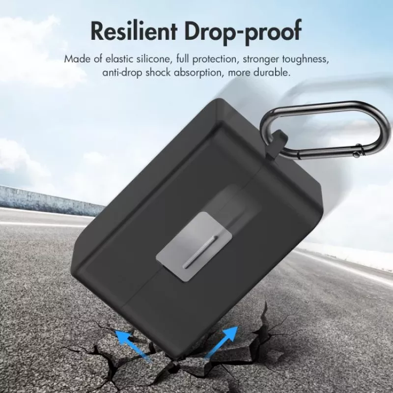 PULUZ Capa de proteção em silicone para estojo de carregamento DJI Mic Mini - Preto
