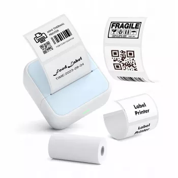 LOVEINSTANT S1 Impressora térmica Bluetooth para fotos, autocolantes, notas, etiquetas, 53mm, 203dpi, azul