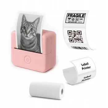 LOVEINSTANT X6 Impressora térmica Bluetooth para fotos, autocolantes, notas, etiquetas, rosa