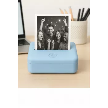 LOVEINSTANT X6 Impressora térmica Bluetooth para fotos, autocolantes, notas, etiquetas, app IA, azul