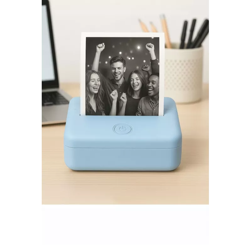 LOVEINSTANT X6 Impressora térmica Bluetooth para fotos, autocolantes, notas, etiquetas, app IA, azul