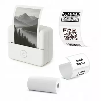 LOVEINSTANT X6 Impressora térmica Bluetooth para fotos, etiquetas, notas, autocolantes, app IA, branco