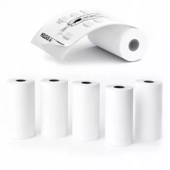 LOVEINSTANT Etiquetas de papel autoadesivo branco 5 rolos 3,5m para Love Instant X6 / S1 / Phomemo T02 / M02x