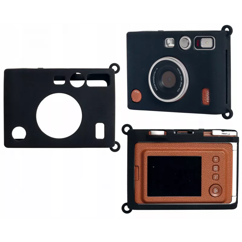 LOVEINSTANT Capa de silicone para Fujifilm Instax Mini Evo - preto