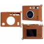 LOVEINSTANT Capa de proteção de silicone para Fujifilm Instax Mini Evo - castanho