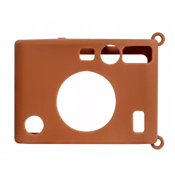 LOVEINSTANT Capa de proteção de silicone para Fujifilm Instax Mini Evo - castanho
