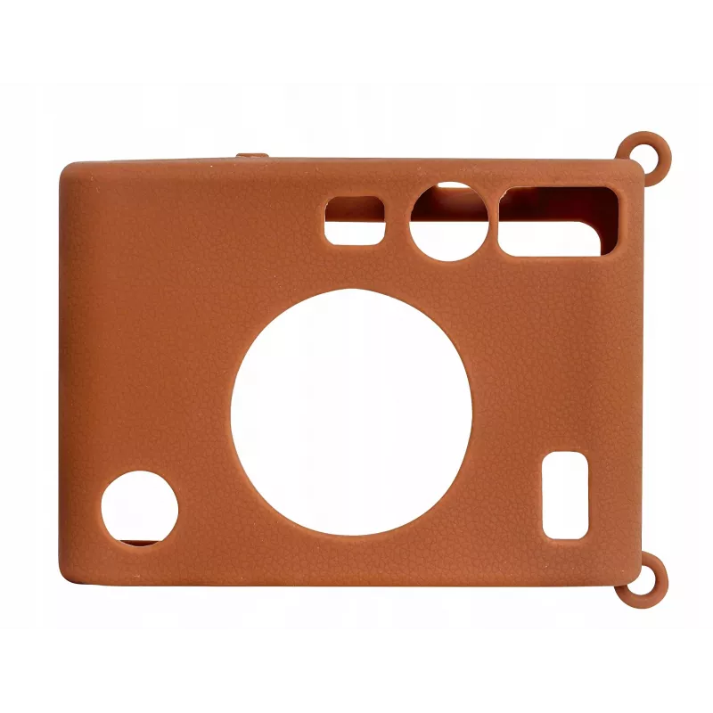 LOVEINSTANT Capa de proteção de silicone para Fujifilm Instax Mini Evo - castanho
