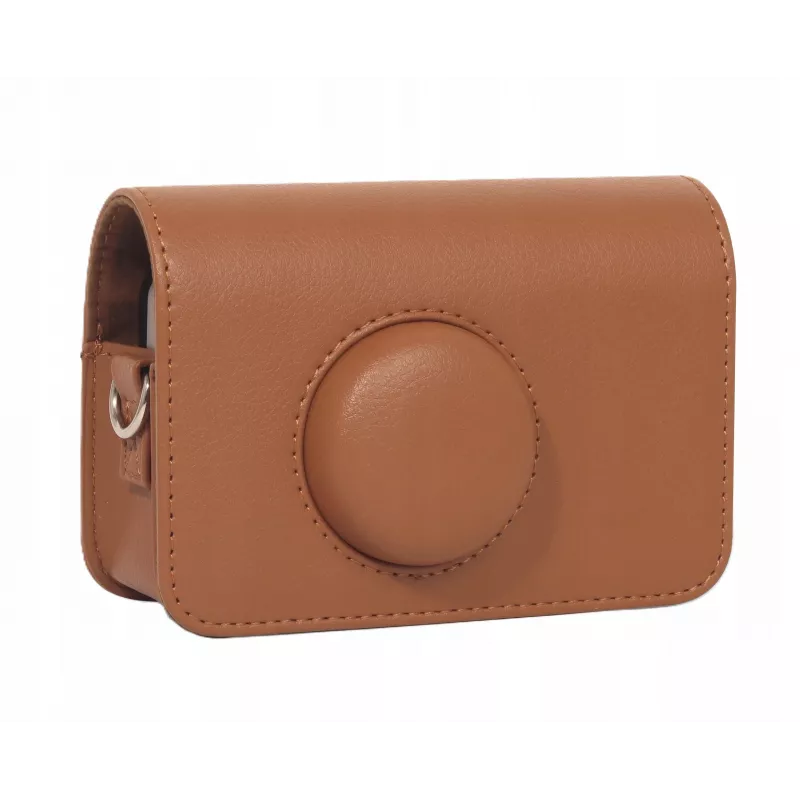 LOVEINSTANT Bolsa para câmara para Kodak Ektar H35 / H35N / Ultra F9, pele PU, castanho, com alça removível