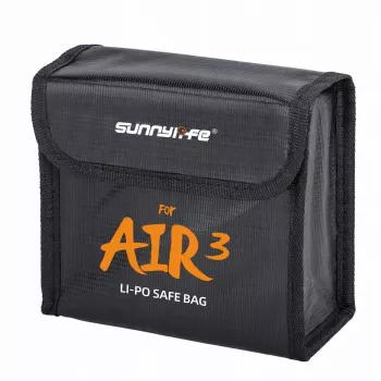 SUNNYLIFE bolsa à prova de fogo para 3 baterias DJI Air 3 / 3S