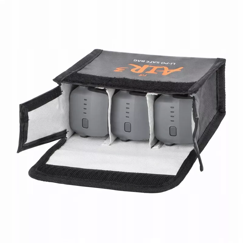 SUNNYLIFE bolsa à prova de fogo para 3 baterias DJI Air 3 / 3S