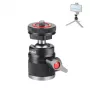 PULUZ Mini cabeça de esfera 3D com parafuso de 1/4 de polegada e 2 suportes de sapata fria, capacidade de carga 3 kg, preto PU3075B
