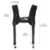PULUZ Alça dupla para 2 câmaras DSLR, fecho rápido, alças de ombro ajustáveis, preto (PU6002)