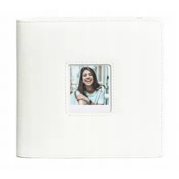 LOVEINSTANT Álbum de fotos para Polaroid Go – 36 folhas, 288 fotos, pele PU branca