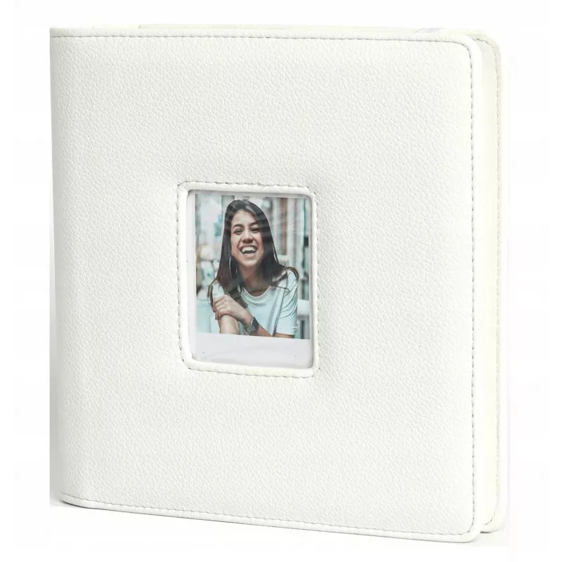LOVEINSTANT Álbum de fotos para Polaroid Go – 36 folhas, 288 fotos, pele PU branca