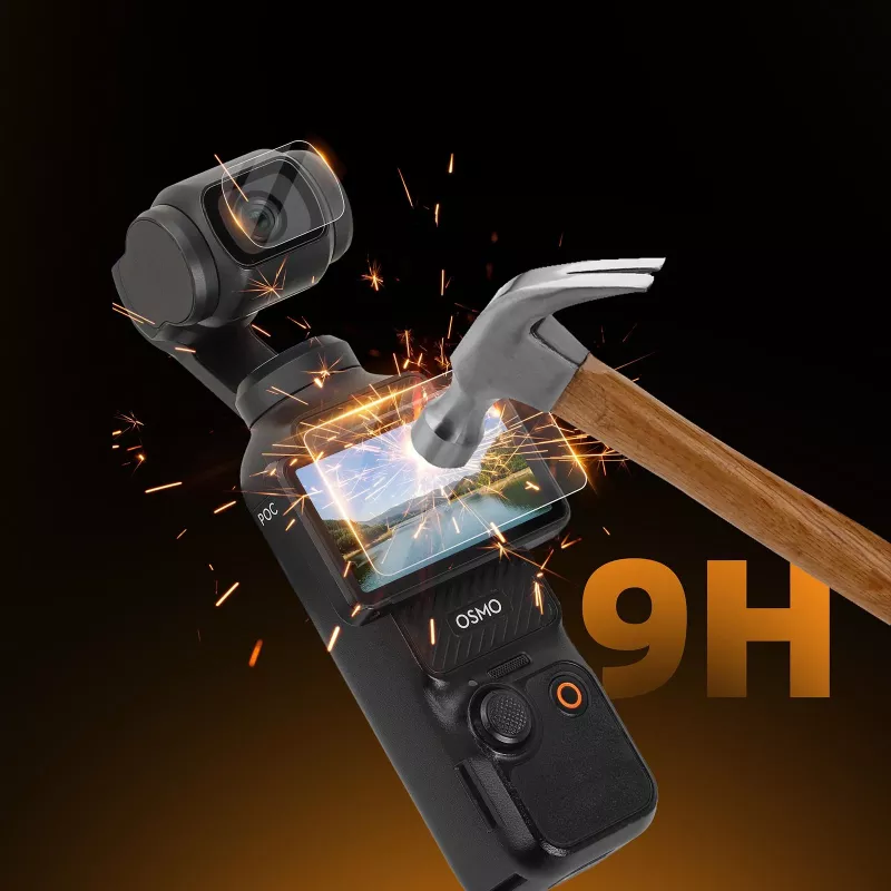 SUNNYLIFE Conjunto de proteção de ecrã e lente com revestimento AR para DJI Osmo Pocket 3 - vidro temperado 9H