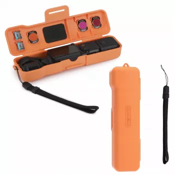 SUNNYLIFE Capa de proteção estojo rígido para DJI Osmo Pocket 3 e acessórios, laranja