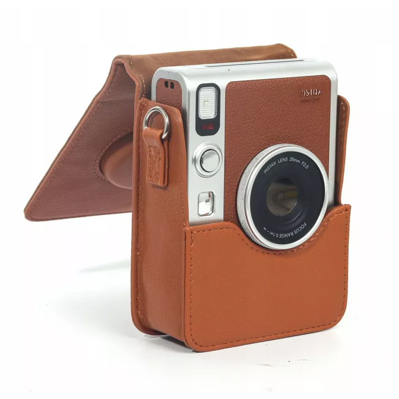 LOVEINSTANT capa de proteção para Fujifilm Instax Mini Evo - castanho (vertical)