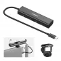 NEEWER PS020E hub USB-C 4-em-1 com 5x USB-C 10Gbps 100W PD, suporte de sapata fria e rosca de 1/4 polegadas