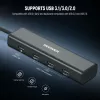 NEEWER PS020E hub USB-C 4-em-1 com 5x USB-C 10Gbps 100W PD, suporte de sapata fria e rosca de 1/4 polegadas