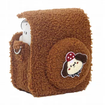 LOVEINSTANT capa de proteção para Fujifilm Instax Mini 12 - design cão de peluche - castanho