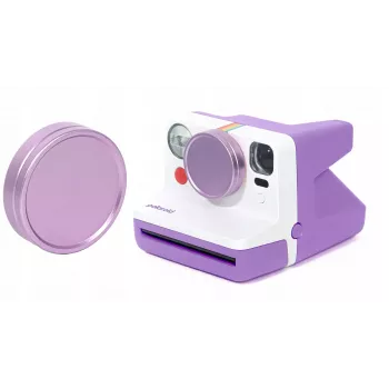 LOVEINSTANT tampa de objetiva em alumínio para Polaroid Now / Now+ - roxo