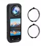 PULUZ pack de 2 protetores de objetiva em vidro temperado para Insta360 X5 / Pu749t