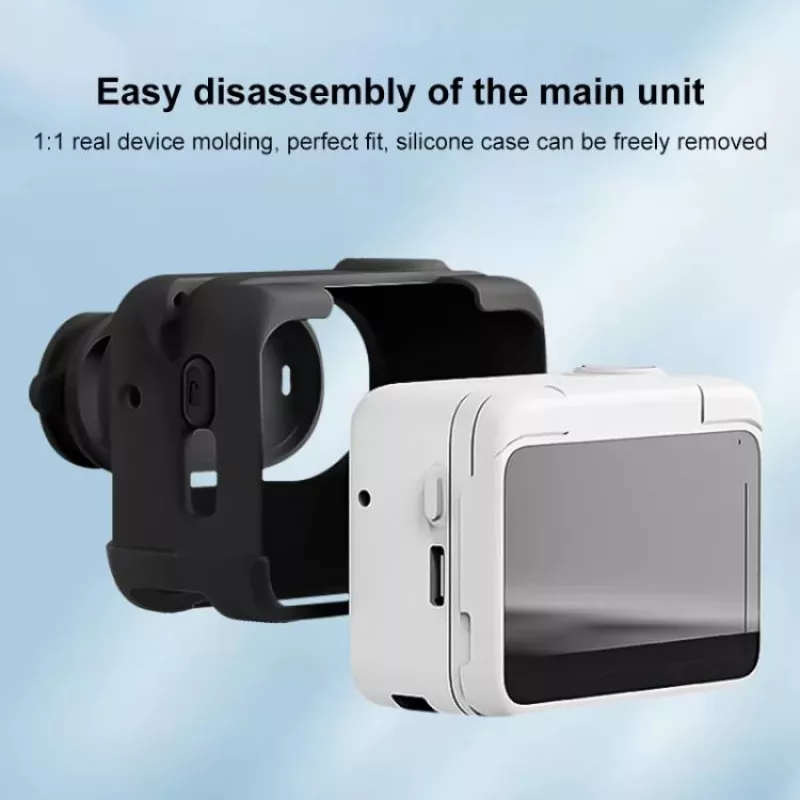 PULUZ capa de proteção em silicone com tampa de objetiva para Insta360 GO 3 / GO 3S - preto (PU772B)