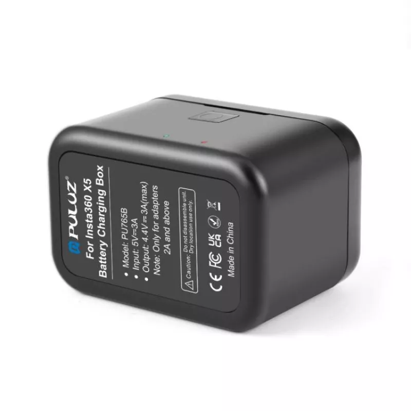 PULUZ PU765B carregador de baterias USB duplo para Insta360 X5