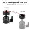 PULUZ cabeça de esfera para câmara 3D rosca de 1/4 polegadas 2x sapata fria ISO até 3 kg PU1057B
