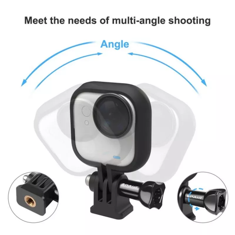 PULUZ suporte de moldura capa de proteção para Insta360 GO Ultra, fixação de tripé de 1/4 polegadas, preto