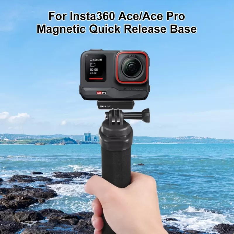 PULUZ adaptador de suporte de libertação rápida para rosca de tripé de 1/4 polegadas GoPro para encaixe rápido GoPro para Insta360 Ace Pro X4/X3/X2/X, DJI Osmo Action, PU965B