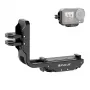 PULUZ PU768B Cage Rail para DJI Osmo Action 5 Pro / 4, horizontal e vertical