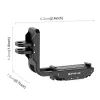 PULUZ PU768B Cage Rail para DJI Osmo Action 5 Pro / 4, horizontal e vertical