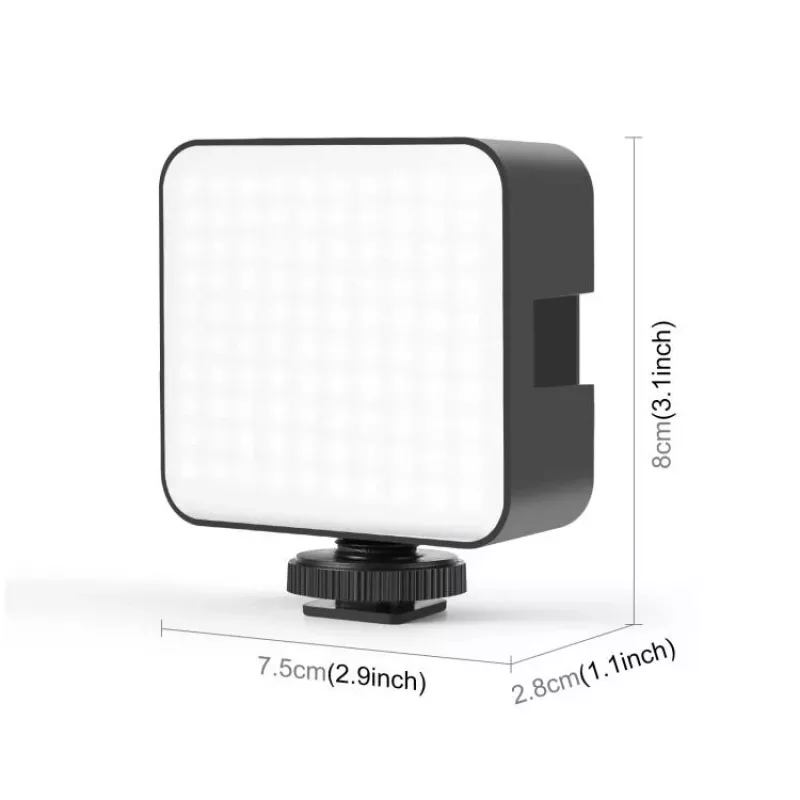 PULUZ luz de vídeo LED 100 LEDs 5W bi-color 2900-6500K USB-C suporte de rosca de 1/4 polegadas para câmara/telefone PU4141B