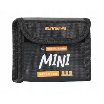 SUNNYLIFE Estojo de armazenamento de bateria à prova de fogo para 3x baterias DJI Mini 5/4/3 Pro Mini 3 N5p-dc085-3