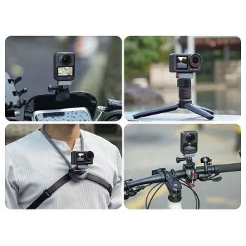 SUNNYLIFE Adaptador magnético de libertação rápida com rosca de 1/4 polegadas e suporte GoPro para DJI Osmo Action 5 Pro / 4 / 3, AD017-T