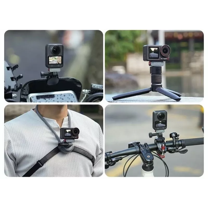 SUNNYLIFE Adaptador magnético de libertação rápida com rosca de 1/4 polegadas e suporte GoPro para DJI Osmo Action 5 Pro / 4 / 3, AD017-T