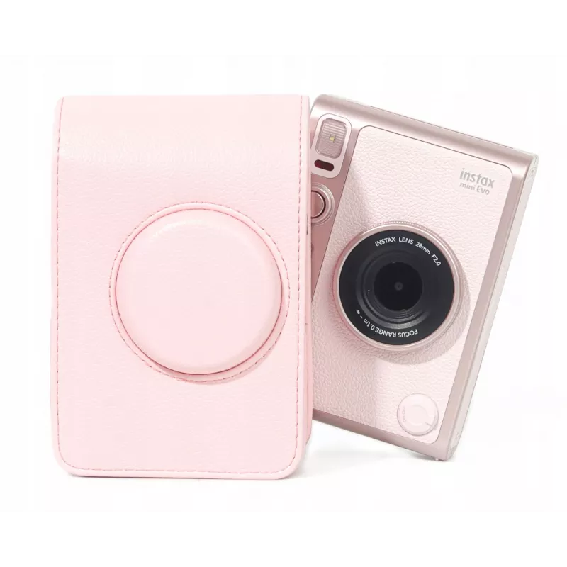 LOVEINSTANT Bolsa capa estojo para Fujifilm Instax Mini Evo rosa vertical