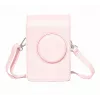 LOVEINSTANT Bolsa capa estojo para Fujifilm Instax Mini Evo rosa vertical