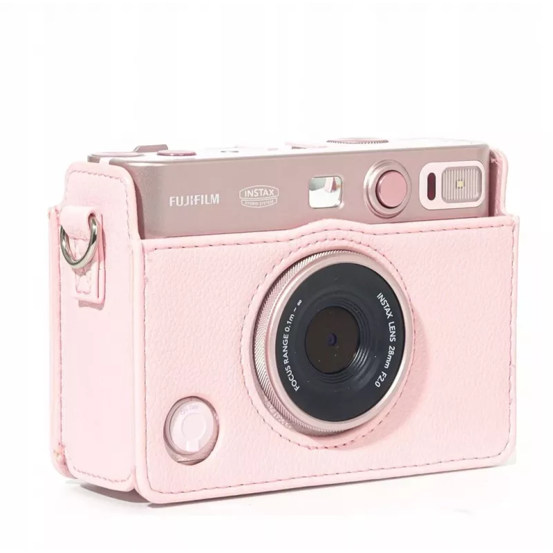 LOVEINSTANT Bolsa capa de proteção para Fujifilm Instax Mini Evo - rosa / horizontal