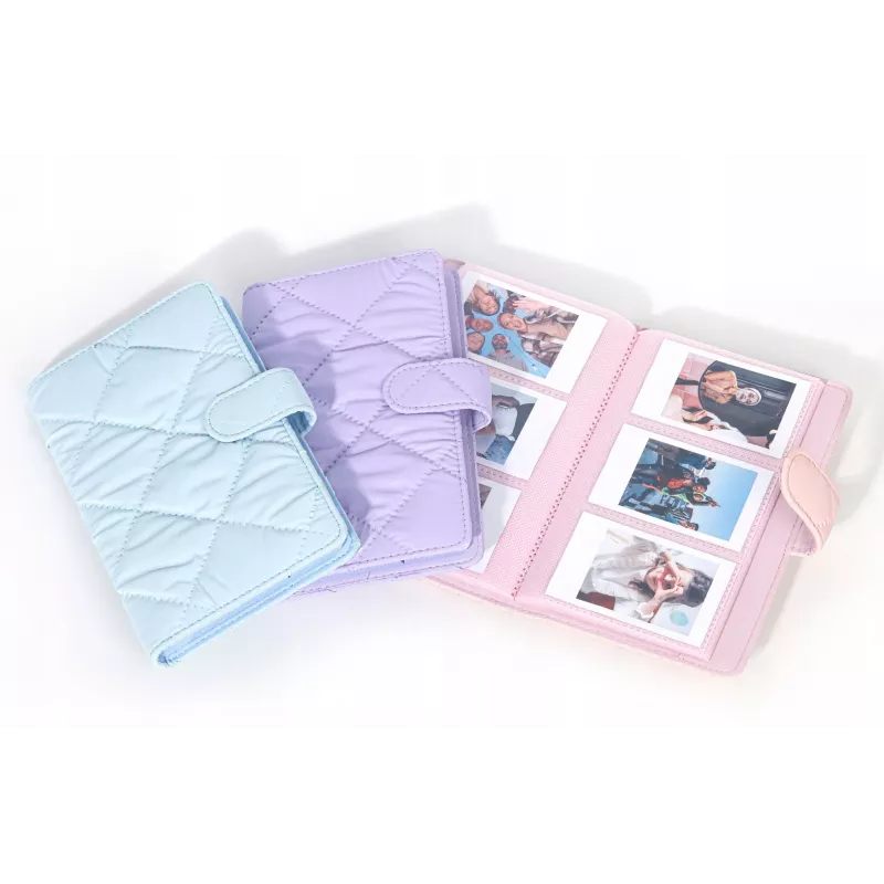 Álbum de fotos LOVEINSTANT para 108 fotos compatível com Fujifilm Instax Mini 12 40 11 9 8 7 Evo LiPlay Link, roxo acolchoado