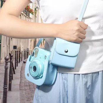 Bolsa de armazenamento de fotos LOVEINSTANT para Fujifilm Instax Square - Azul
