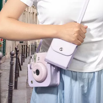 Capa de álbum de fotos LOVEINSTANT para Fujifilm Instax Square e cópias Mini – Roxo, 64 fotos