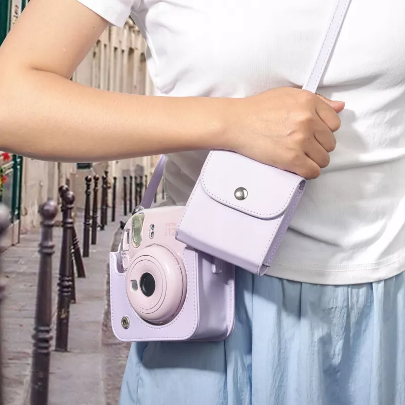 Capa de álbum de fotos LOVEINSTANT para Fujifilm Instax Square e cópias Mini – Roxo, 64 fotos