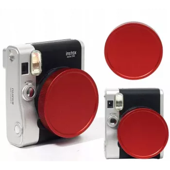 Tampa de objetiva protetora LOVEINSTANT para Fujifilm Instax Mini 90 - Vermelho