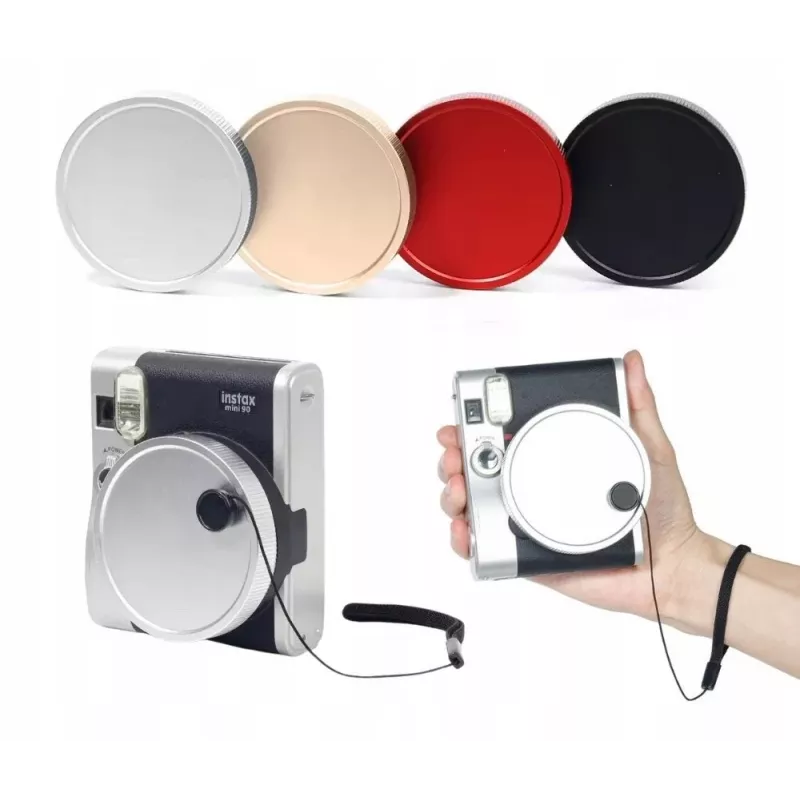 Tampa de objetiva protetora LOVEINSTANT para Fujifilm Instax Mini 90 - Vermelho